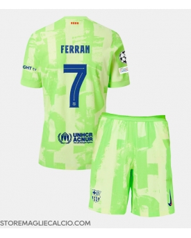 Barcelona Ferran Torres #7 Maglia Gara Terza Repliche 2024-25 Bambino